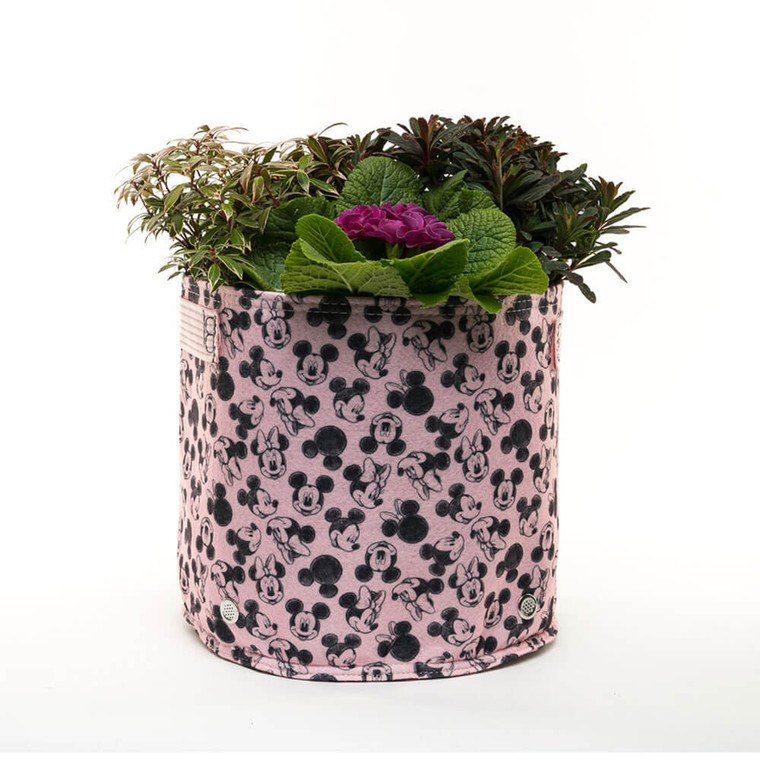 Jardinopia Mickey & Minnie Mouse Small Pink Fabric Eco-Pot - main view | Peekaboobaby