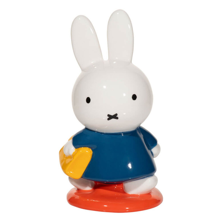 Miffy with Schoolbag Ceramic Figurine - 15cm - main view | Peekaboobaby