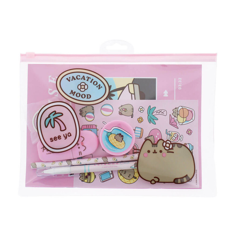 Pusheen Tropical Vacation Super Stationery Set - main view | Peekaboobaby