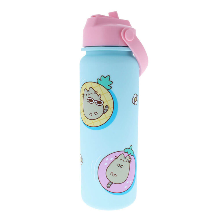 Pusheen Tropical Vacation Reusable Water Bottle - main view | Peekaboobaby