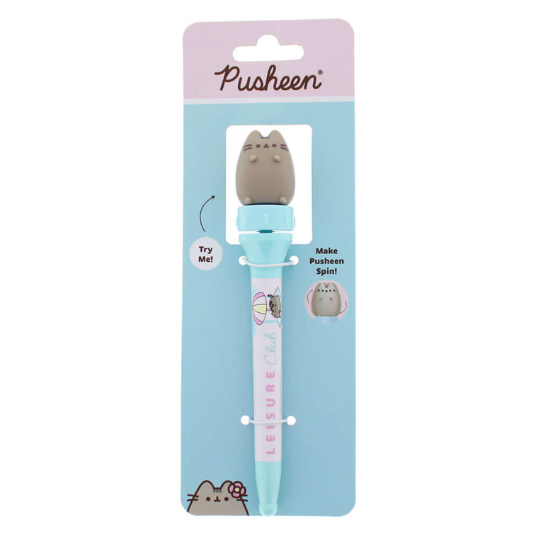 Pusheen Tropical Vacation Spinny Pen - main view | Peekaboobaby