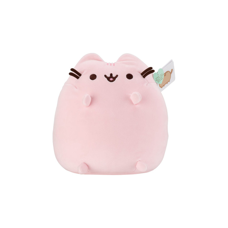 Pusheen sitting pose Squisheen plush in pink - 27cm round squishy soft toy