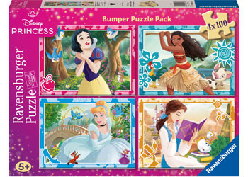 Ravensburger - Disney Princess Bumper Pack Puzzle 4x100 Pieces - box front