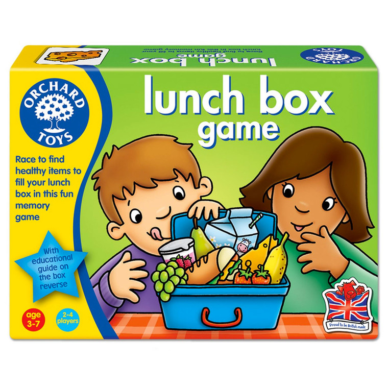 Orchard Toys Lunch Box Game - food matching cards featuring fruit, sandwiches and snacks