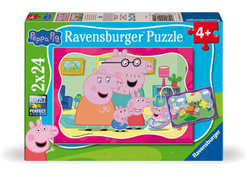 Ravensburger - Peppa Pig New Adventures Puzzle 2x24 Pieces - box front
