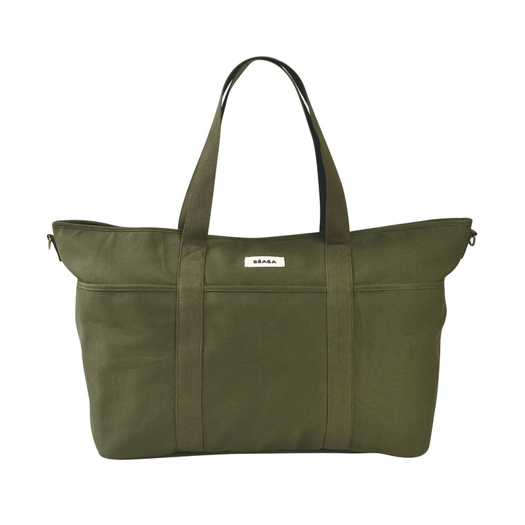 Beaba Madrid XXL Nappy Bag, colour: Seagrass nappy bag - front view on white background