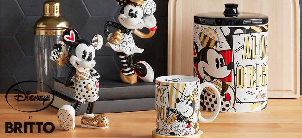 Disney By Britto Midas Mickey & Minnie Mouse Mug