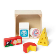 Melissa & Doug Wooden Food Groups Play Set - Dairy
milk container, butter, 2 cheeses, yogurt cup