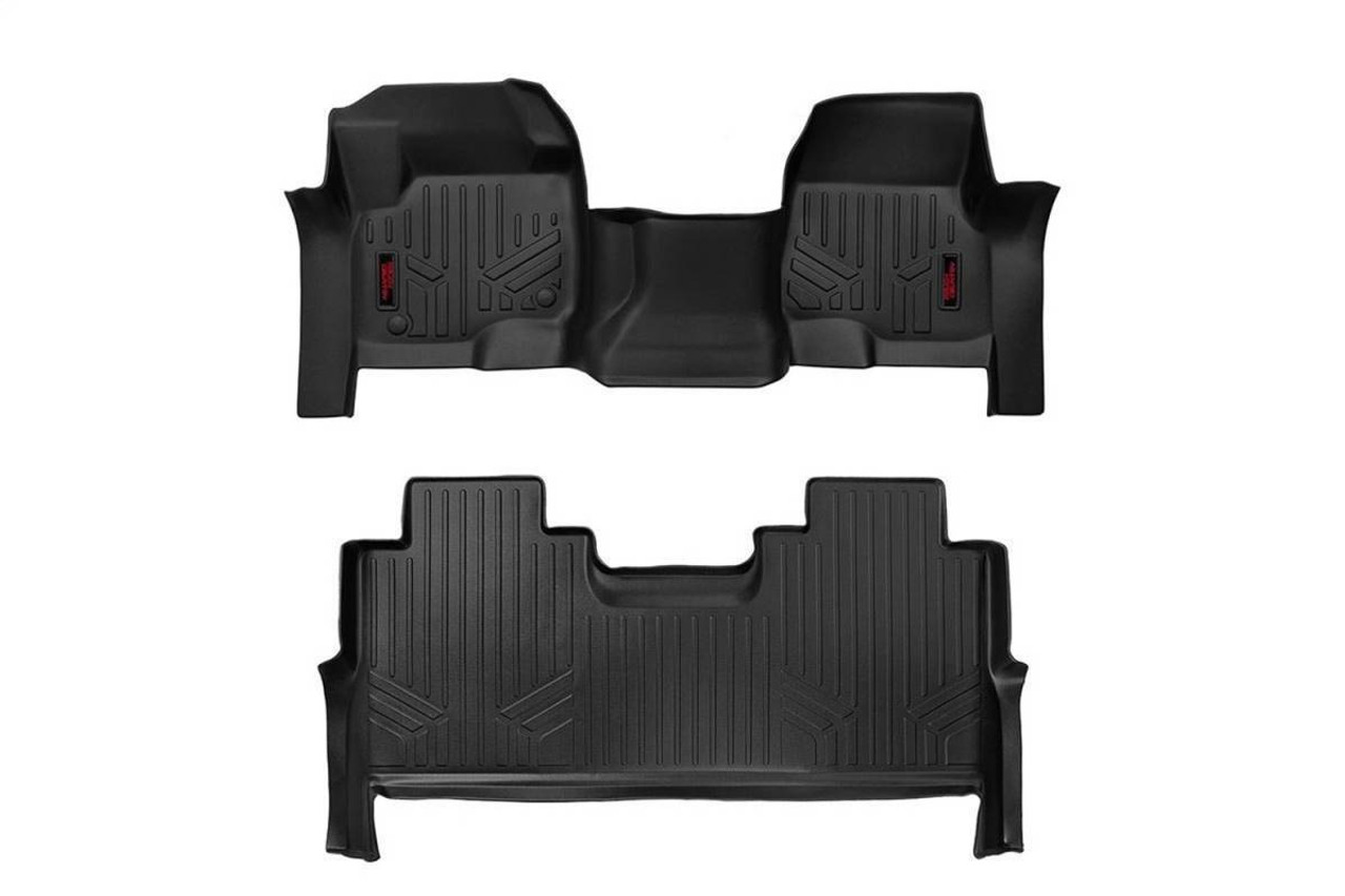 Rough Country Heavy Duty Floor Mats Front/Rear-08-20 Nissan Frontier Crew  Cab (M-80513)