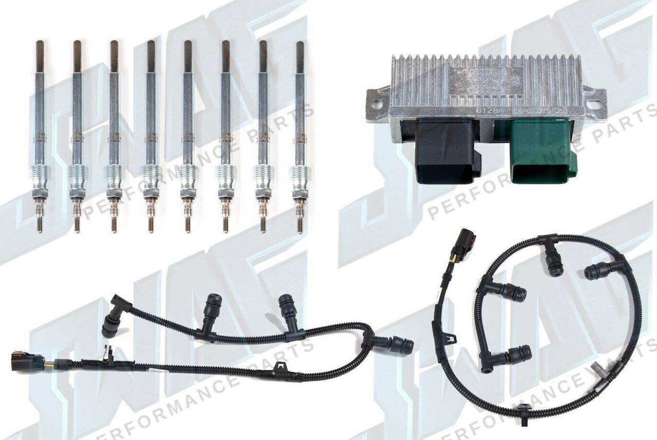0507 6.0L Powerstroke Diesel OEM Motorcraft Glow Plug Set With Harness
