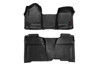 Rough Country Heavy Duty Floor Mats (Front/Rear) - (14-18 Chevy Silverado / GMC Sierra) M-21143