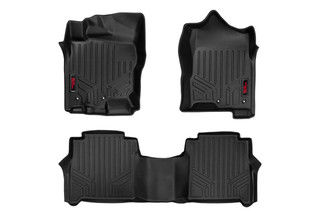 Rough Country Heavy Duty Floor Mats - Front and Rear Combo (Crew Cab Models) M-81712
