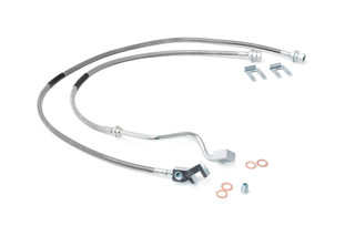 Rough Country Front Extended Stainless Steel Brake Lines for 4-8-inch Lifts 89705