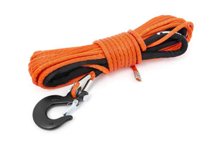 Rough Country Orange 1/4in Synthetic Winch Rope, UTV, ATV RS143