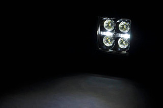 Rough Country 2in Square Flush Mount Cree LED Lights - (Pr, Black Series w/Cool White DRL) 70803BLKDRL