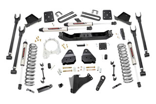 Rough Country 6in Ford 4-Link Suspension Lift Kit w/V2 Shocks (17-19 F-250/350 4WD, Diesel) 56070