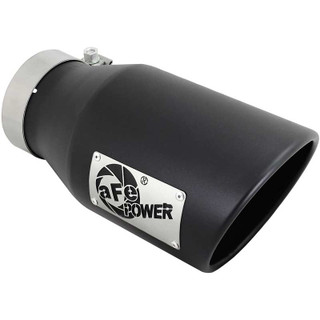 AFE Black  Exhaust Tip 49T40601-B12 - 4" IN X 6" OUT X 12" LONG