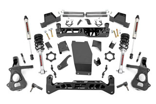 Rough Country 7in GM Susp Lift Kit, Lifted Struts & V2 Shocks (14-18 1500 PU 4WD, Cast Steel) 22871