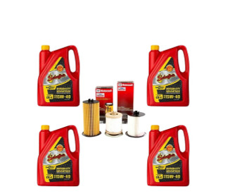 Genuine Motorcraft Oil Filter & Fuel Filters W 4 Gallons Of Schaeffer 15W40 6.4
