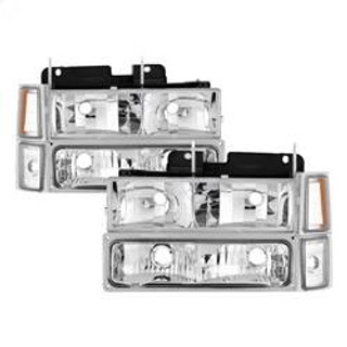 Spyder Auto Headlights with Corner & Parking Lights 8pcs sets - Chrome 5069535
