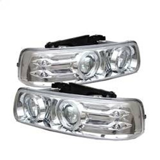 Spyder Auto Projector Headlights - LED Halo - LED - Chrome - Low H1 5009609