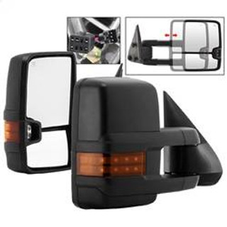 Spyder Auto G2 Power Heated Amber LED Signal Telescoping Mirror - SET 9936678