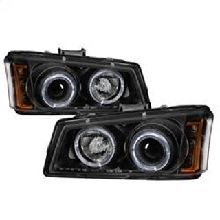 Spyder Auto Projector Headlights - Amber Reflector - Black - Hig 5009456