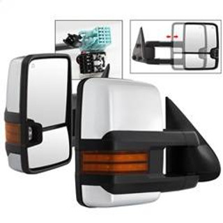 Spyder Auto G3 Power Heated Amber LED Signal Telescoping Mirror Chrome Cover - SET 9936753