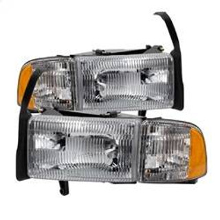 Spyder Auto OEM Style Headlights & Corner Lights - Black 9034336