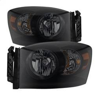 Spyder Auto Amber Crystal Headlights - Black Smoked 9030369