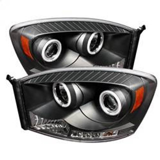 Spyder Auto Projector Headlights - CCFL Halo - LED - Black - High H1 - Low H1 5030061