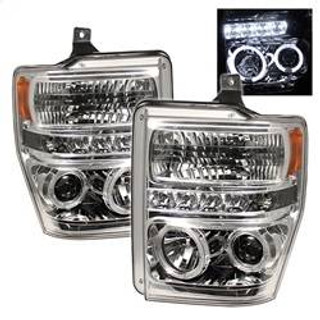 Spyder Auto Projector Headlights - LED Halo - LED - Chrome - High H1 - Low H1 5010582