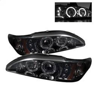 Spyder Auto 1PC Projector Headlights - LED Halo - Amber Reflector - LED - Smoke 5010414