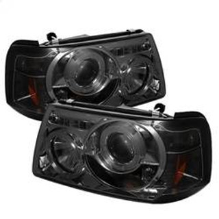 Spyder Auto 1PC Projector Headlights - LED Halo - LED - Smoke - High H1 - Low H1 5010513