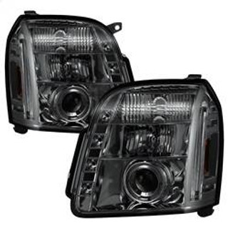 Spyder Auto Projector Headlights - LED Halo - LED - Smoke - High H1 - Low H1 5029348