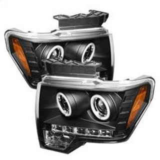Spyder Auto Projector Headlights - Halogen - CCFL Halo - LED - Black - High H1 - Low H1 5030108