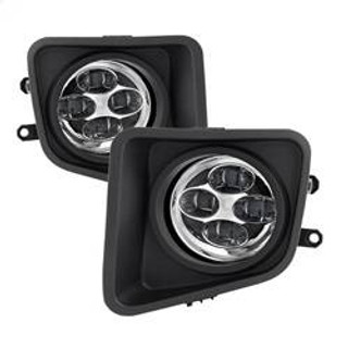 Spyder Auto Daytime DRL LED Running Fog Lights with Switch - Clear 9031540