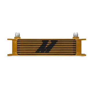Mishimoto Universal 10 Row Oil Cooler, Gold MMOC-10G