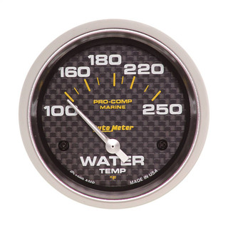 AutoMeter GAUGE, WATER TEMP, 2 5/8", 100-250°F, ELECTRIC, MARINE CARBON FIBER 200763-40