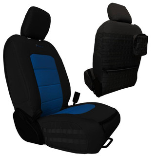 Bartact Jeep JLU Tactical Front Seat Covers 18-Present Wrangler JL 4 Door Black/Blue