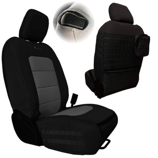 Bartact Jeep JL Tactical Front Seat Covers 18-Present Wrangler JL 2 Door Black/Gray