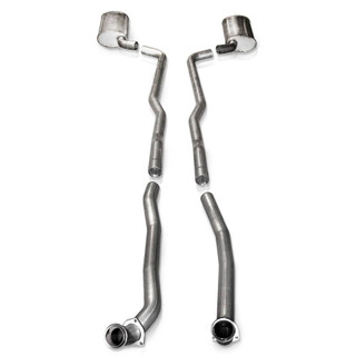Stainless Works Stainless Works BBC Catback Dual Chambered Mufflers Auto Trans. Factory Connect V6814300S