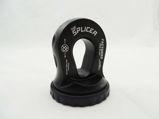 Factor 55 Splicer 3/8-1/2 Inch Synthetic Rope Splice On Shackle Mount Black