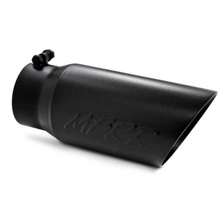 UNIVERSAL - 5" O.D. MBRP BLACK ANGLED DUAL WALLED EXHAUST TIP (4" INLET, 5" OUTLET) T5053BLK