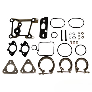 Turbocharger Mounting Gasket Kit w/ Clamps - 11-14 Ford 6.7L Powerstroke Diesel