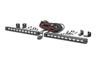 Rough Country - 10 Inch Black Series LED Light Bar - Slim Line- Pair
