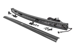 Rough Country - 50 Inch Black Series LED Light Bar - Curved - Dual Row - Cool White DRL