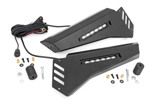 Rough Country - Bumper Wings - 6 in. Black Slimline LED Pair - Polaris Ranger 1000/Ranger XP 900/1000