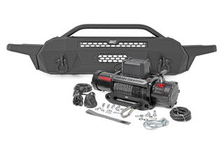 Rough Country - Front Bumper - High Clearance - 12000-Lb Pro Series Winch - Synthetic Rope Toyota Tacoma 4WD (16-23)