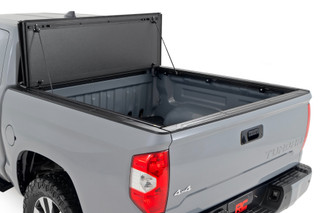 Rough Country - Hard Tri-Fold Flip Up Bed Cover - 5'7 in. Bed - Toyota Tundra 2WD/4WD (07-21)
